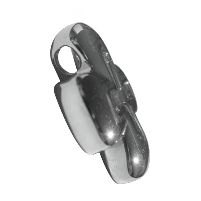 Highly Polished Sterling Silver Short Cross Pendant with Cut-Out Center and Slider Bail for Easter or Gift of Faith
