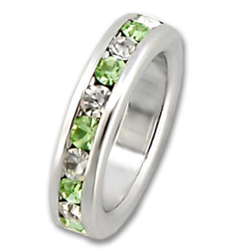 35008 - High-Polished 925 Sterling Silver Pendant with Top Grade Crystal in Peridot