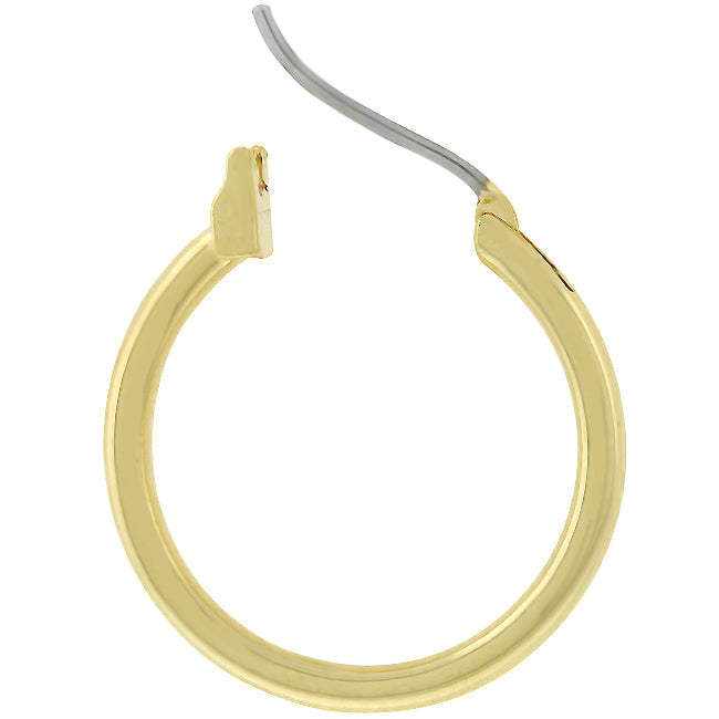 Goldtone 20mm Hoop Earrings