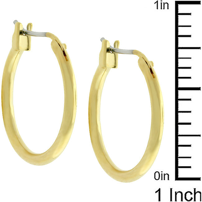 Goldtone 20mm Hoop Earrings