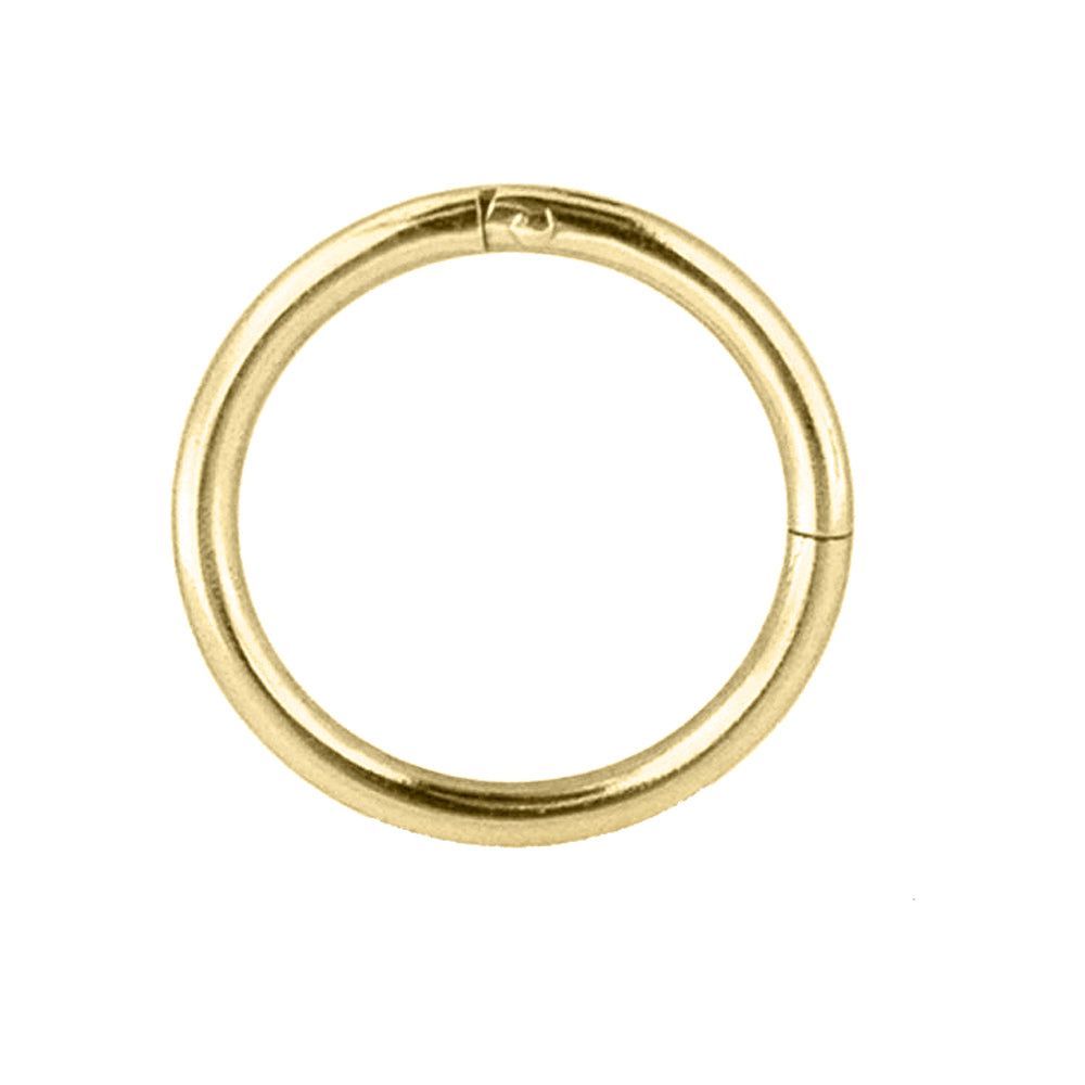 14K Yellow Gold Hinged Segment Click Hoop - 16g