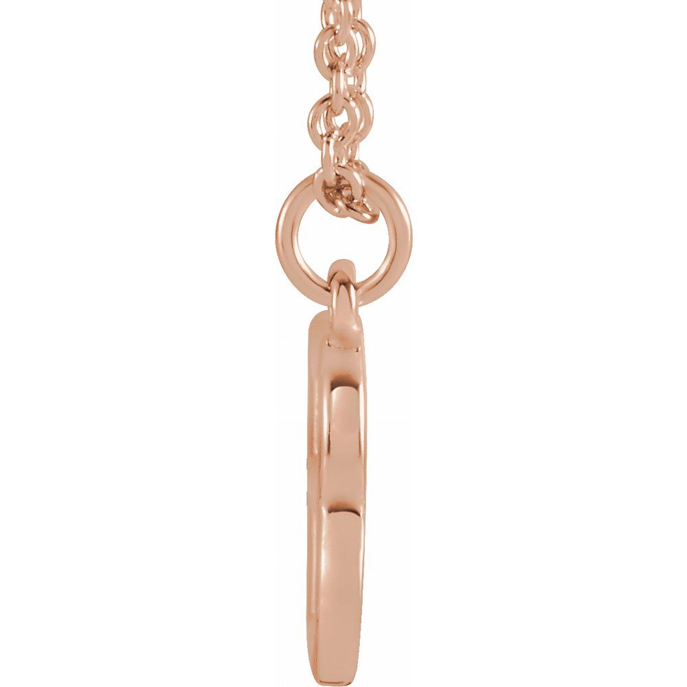 18K Rose Gold-Plated Authentic Sterling Silver Initial B Dangle Necklace