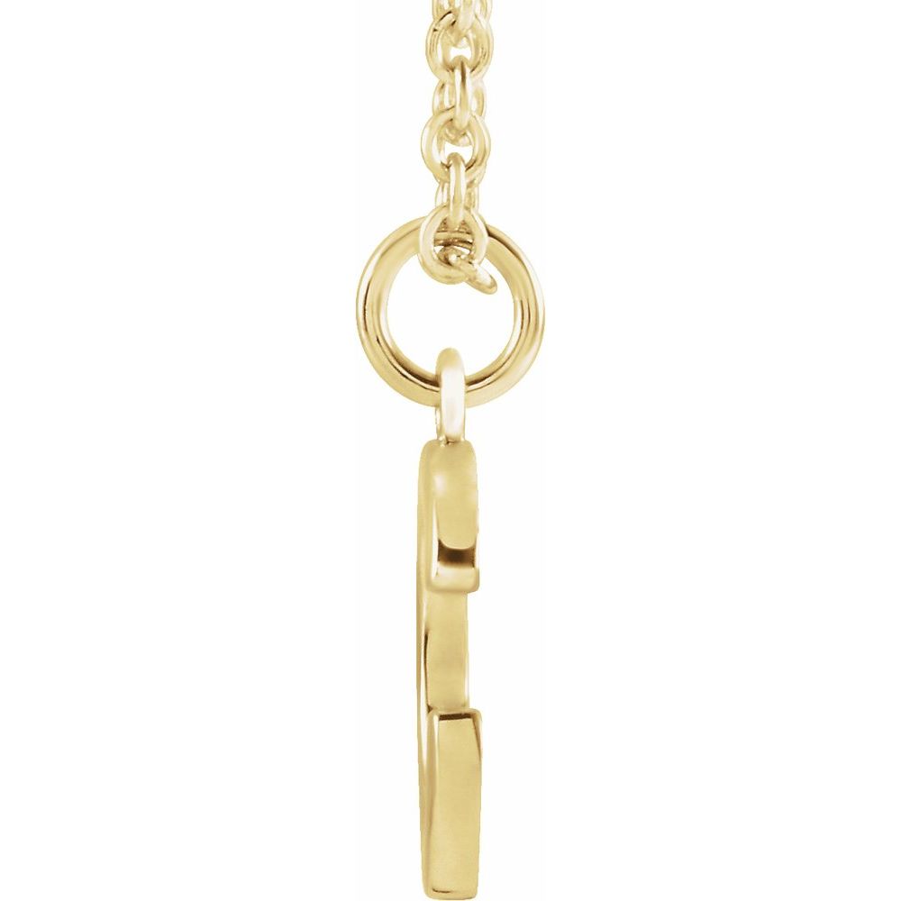18K Yellow Gold Plated 925 Silver 0.37" Letter C Dangling 16" Initial Necklace