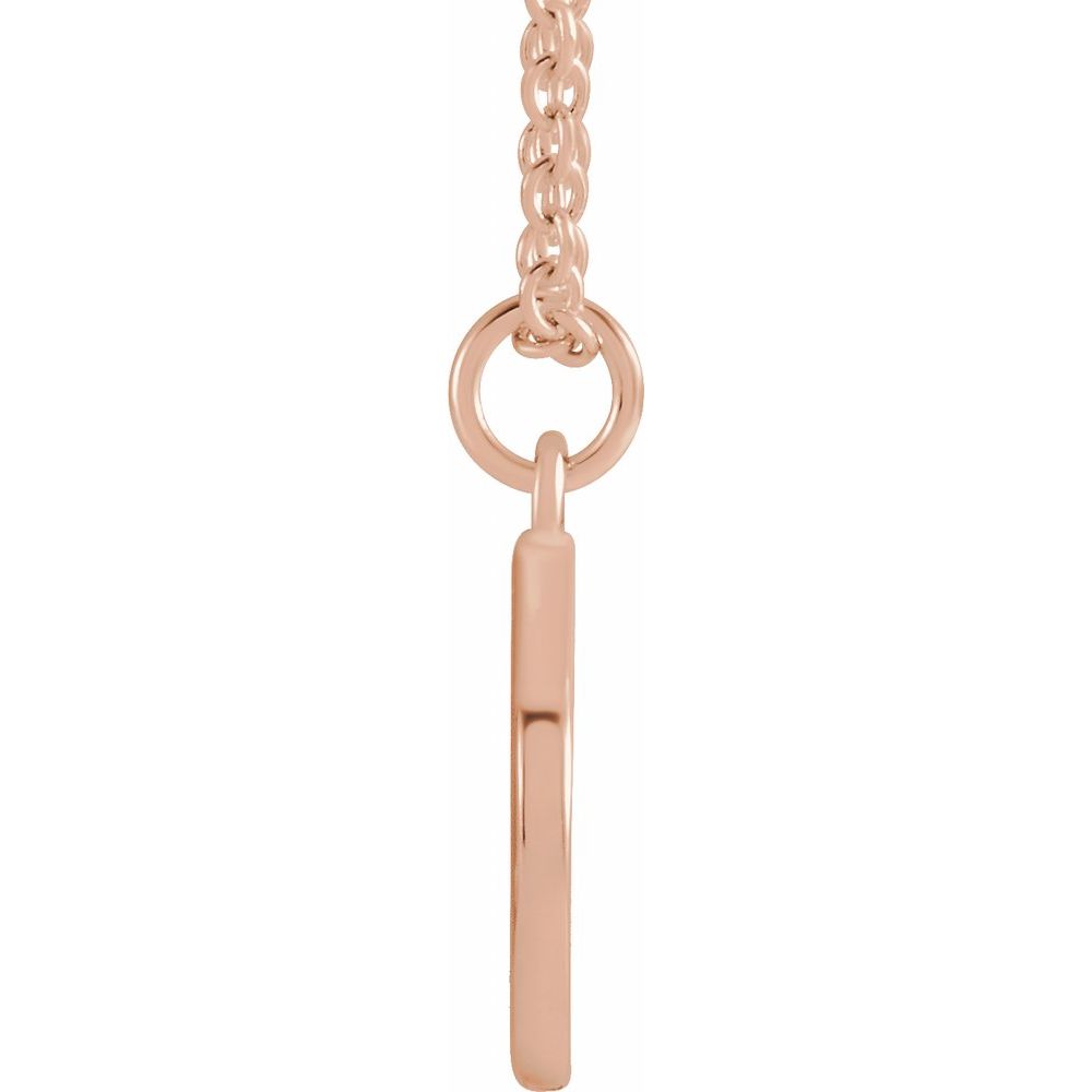 18K Rose Gold-Plated Authentic Sterling Silver Initial D Dangle Necklace