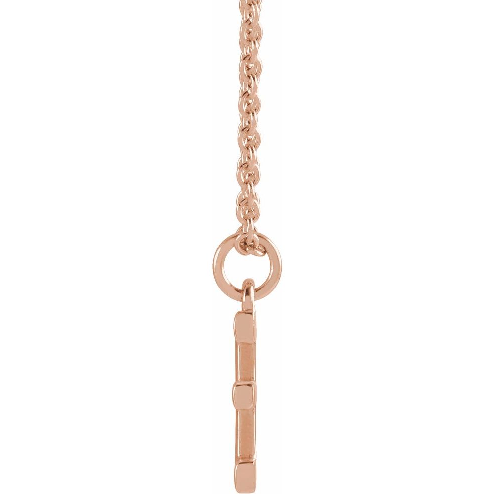 18K Rose Gold-Plated Authentic Sterling Silver Initial E Dangle Necklace