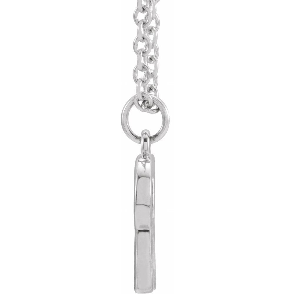 Authentic 925 Authentic Sterling Silver 0.37" Letter R Dangle Pendant 18" Initial Necklace