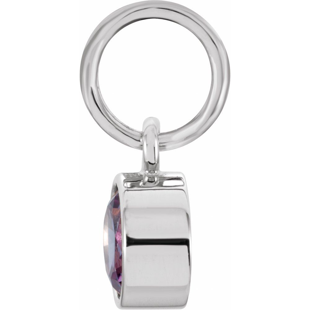 Authentic 925 Authentic Sterling Silver 4mm Alexandrite CZ Birthstone Bracelet Charm