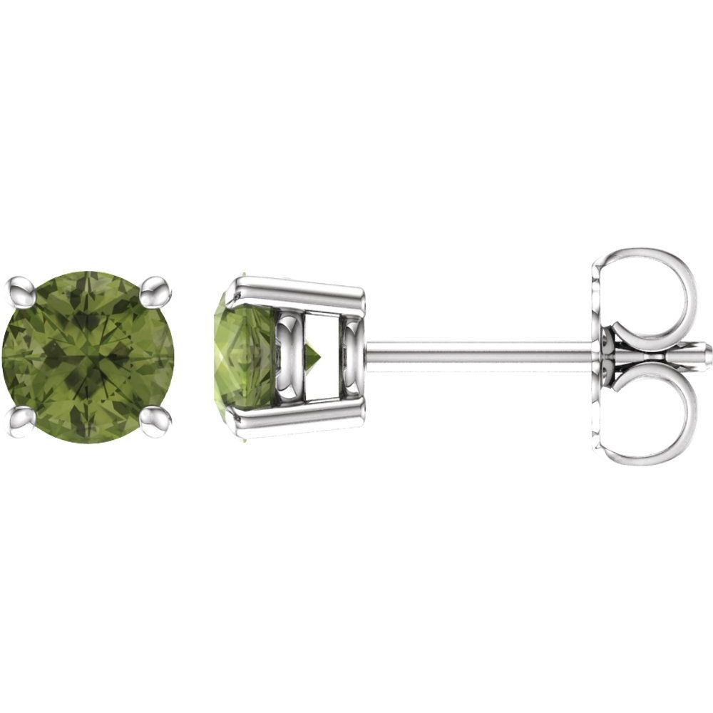 Genuine 14k Yellow Gold 4mm Round Ball Stud Screwback Safety Earring Studs, Earrings for Men or Women, Gold Fashion Studs