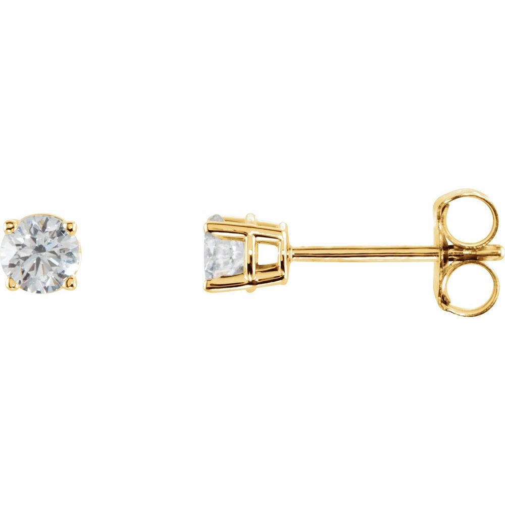 Genuine 14k Yellow Gold 1/3 CTW Natural Diamond Stud Earrings