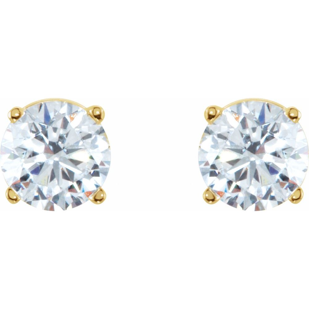 Genuine 14k Yellow Gold 1/3 CTW Natural Diamond Stud Earrings