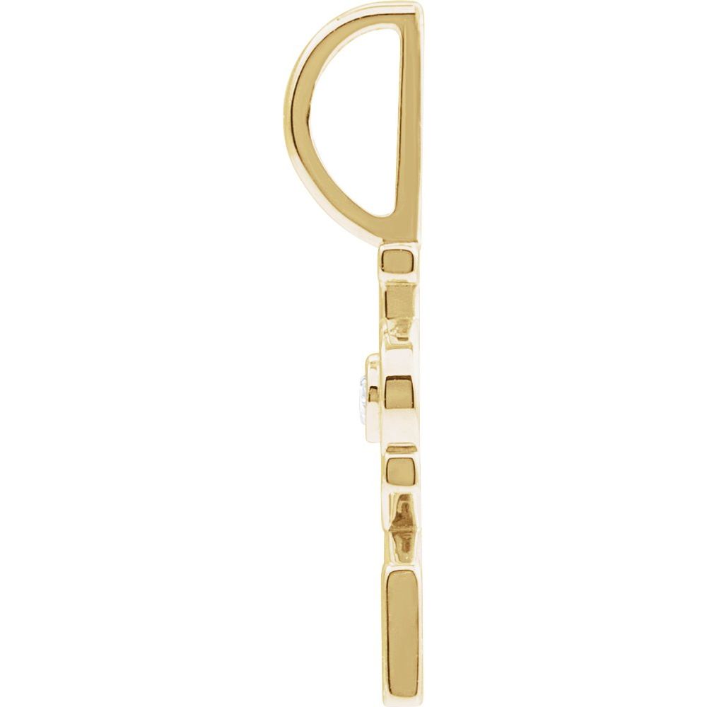 Genuine 14K Yellow Gold .03 CT Natural Diamond Love Charm/Pendant