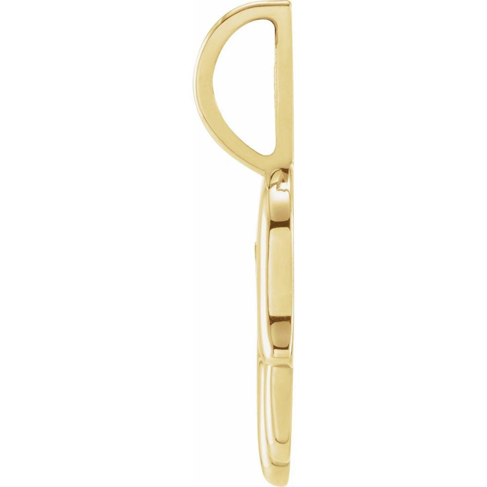 Genuine 14K Yellow Gold .02 CT Natural Diamond Hamsa Hand Charm/Pendant