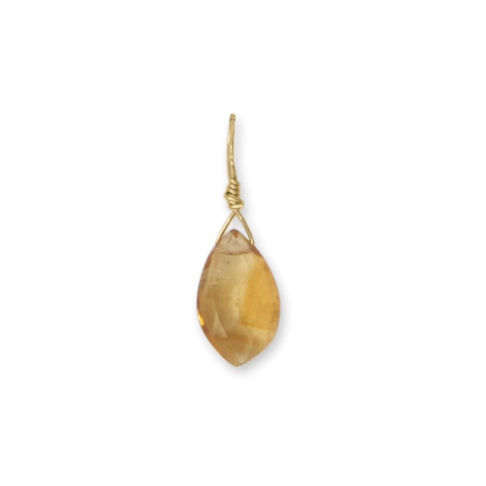 Individual 14k Yellow Gold Gemstone Birthstone Charm for Charm Bracelet or Necklace (January - December)