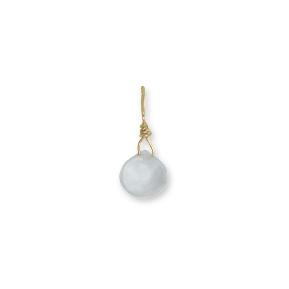 Individual 14k Yellow Gold Gemstone Birthstone Charm for Charm Bracelet or Necklace (January - December)