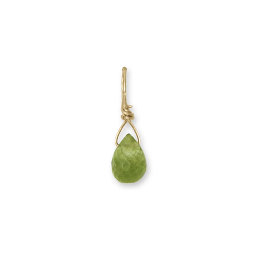 Individual 14k Yellow Gold Gemstone Birthstone Charm for Charm Bracelet or Necklace (January - December)