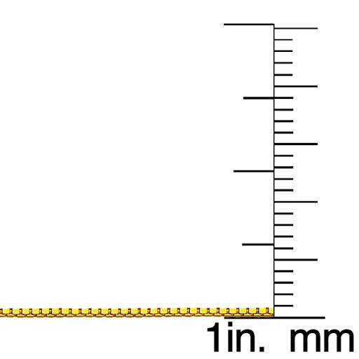 Genuine 14k Yellow Gold 0.8mm Adjustable Box Chain Necklace for Men and Women - Perfect for Pendants - Available in 20"