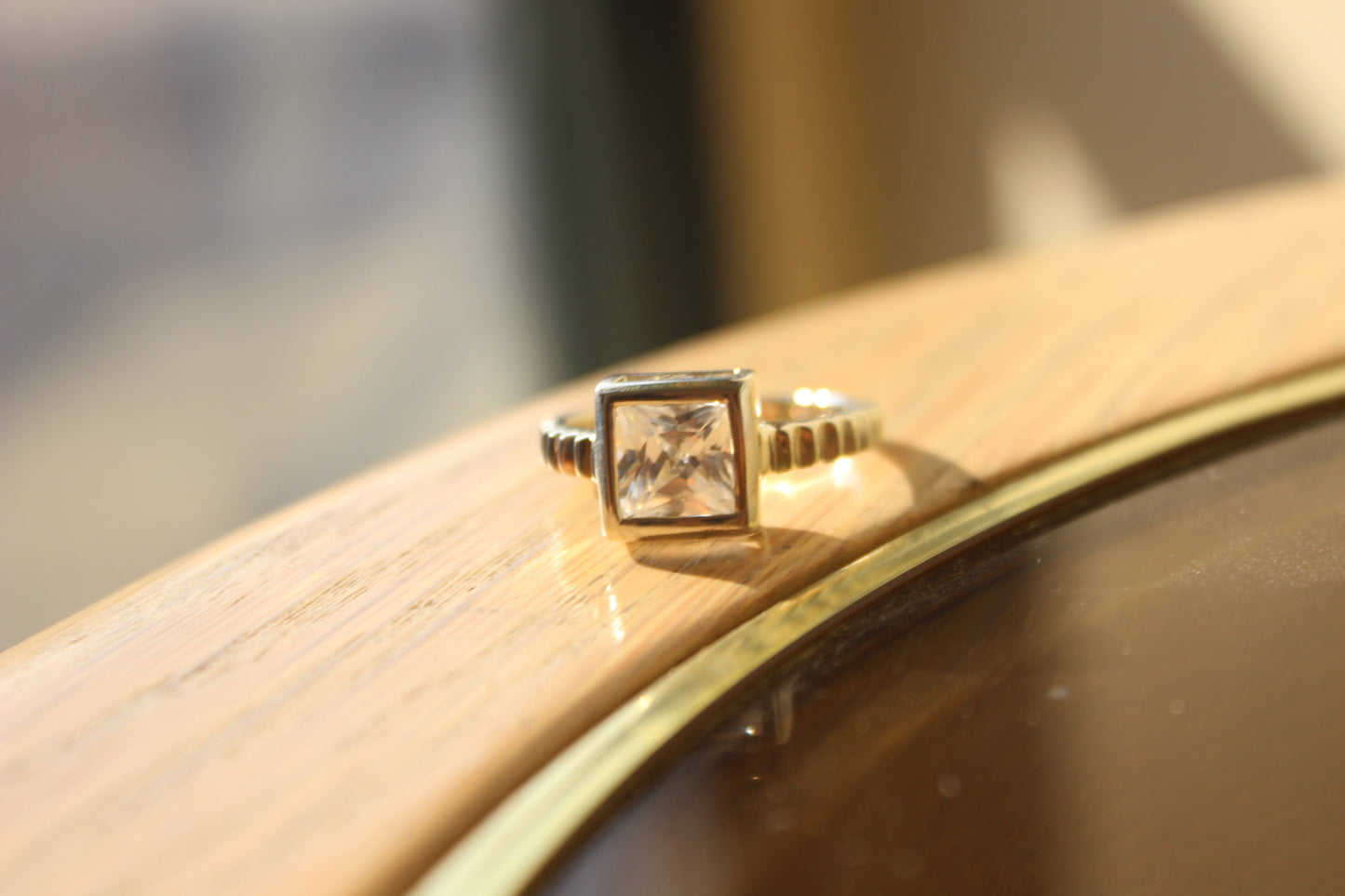 Rhodium 925 Sterling Silver Ring with AAA Grade CZ in Clear