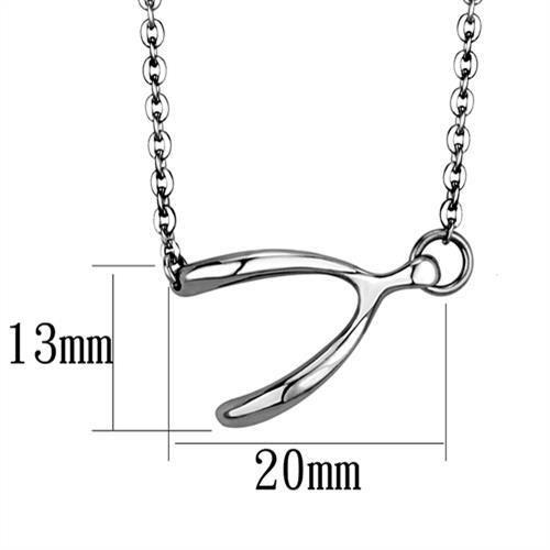 High polished (no plating) Stainless Steel Chain Pendant with No Stone