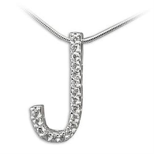 High Polished 925 Sterling Silver Pendant with AAA Grade CZ in Clear