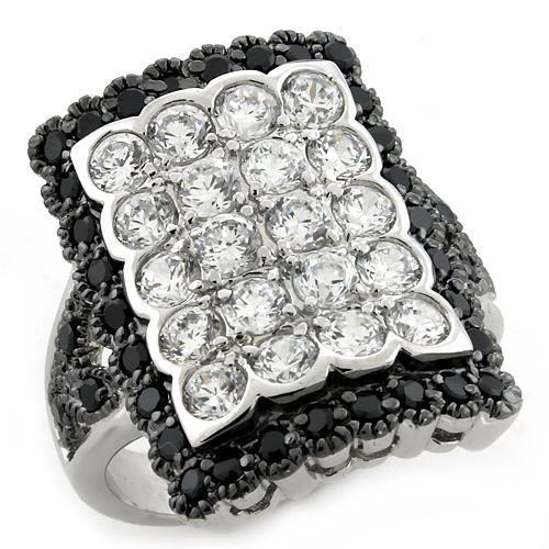 Special Color 925 Sterling Silver Ring with AAA Grade CZ  in Multi Color