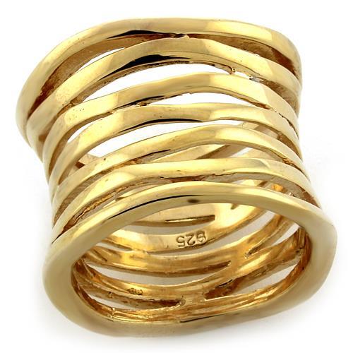 Gold 925 Sterling Silver Ring with No Stone