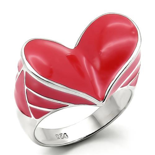 Rhodium 925 Sterling Silver Ring with No Stone