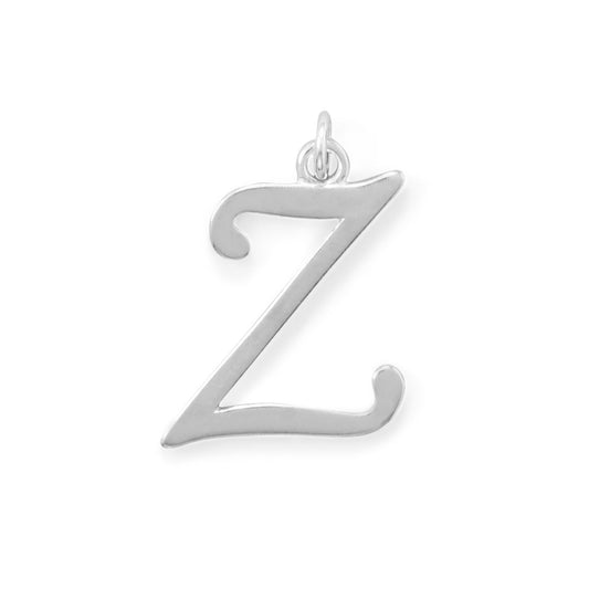 Sterling Silver Initial Letter Z Pendant