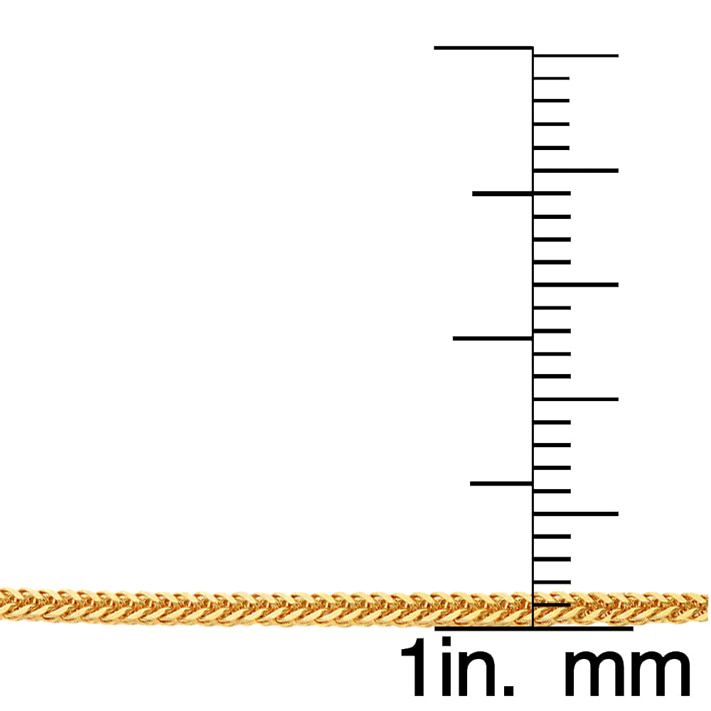 14k Tri-tone Gold Boy and Girl Mother's Day Pendant with Wheat Chain