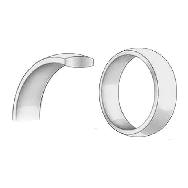 14k White Gold 3mm Comfort-fit Polished Wedding Band