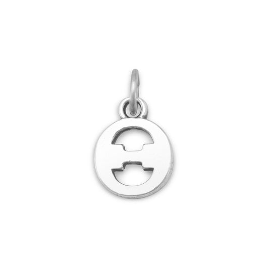 Authentic 925 Sterling Silver Greek Alphabet Letter Women Bracelet Charm - Theta