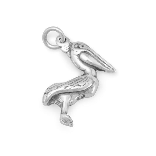 Authentic 925 Sterling Silver Pelican Women's Charm for Bracelet or Necklace