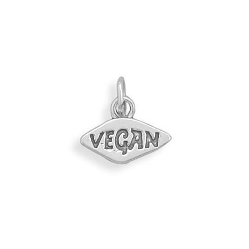 Sterling Silver Vegan Charm