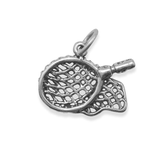 Sterling Silver Oxidized Butterfly Net Charm