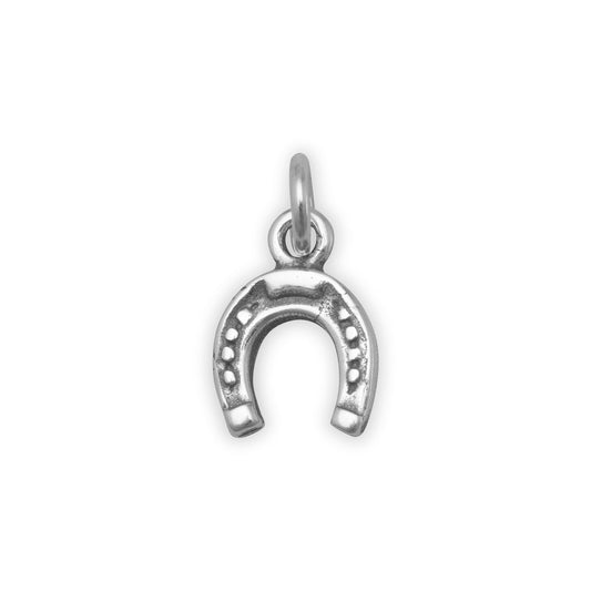 Authentic 925 Sterling Silver Small Horseshoe Women's Charm for Bracelet or Necklace