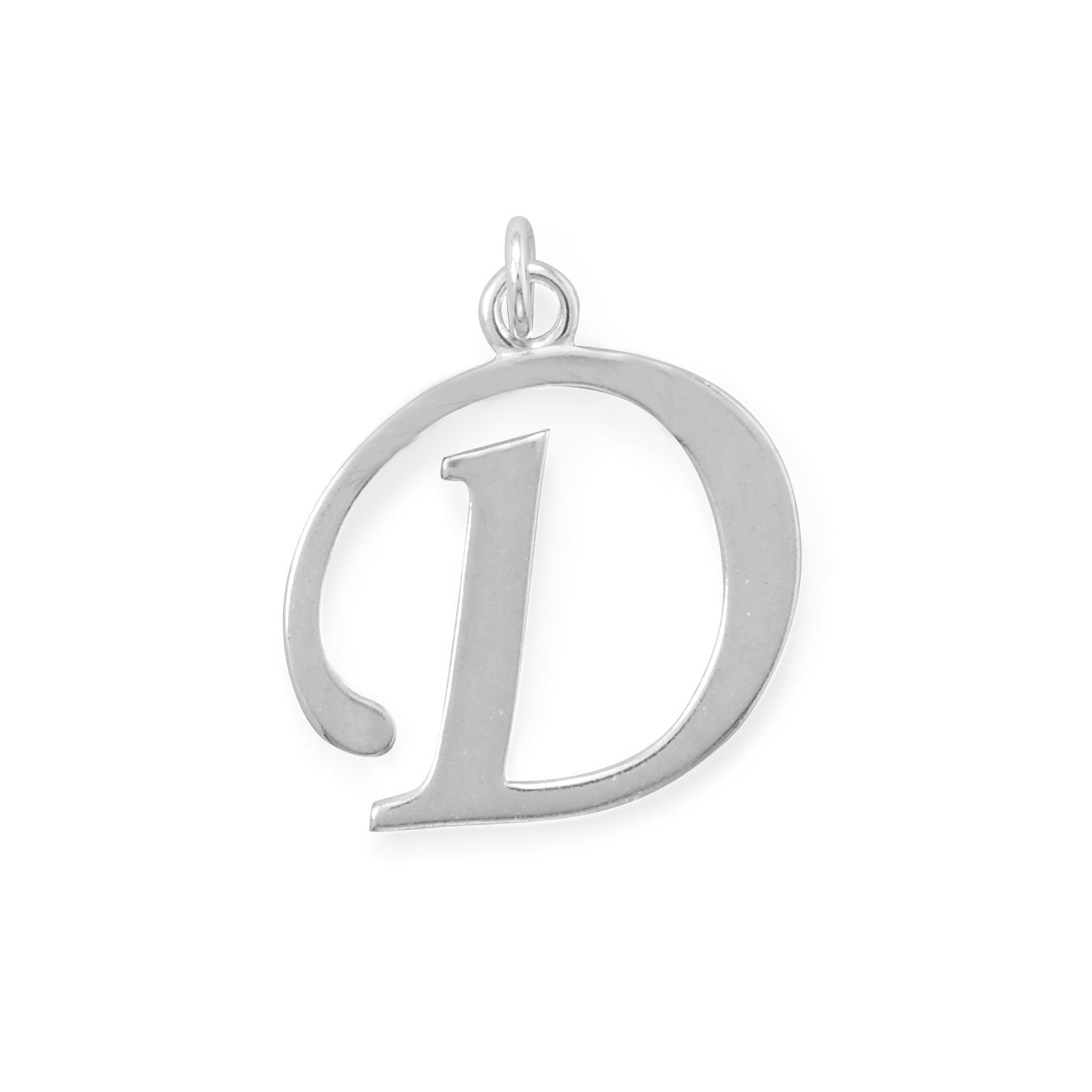 Sterling Silver Initial Letter D Pendant