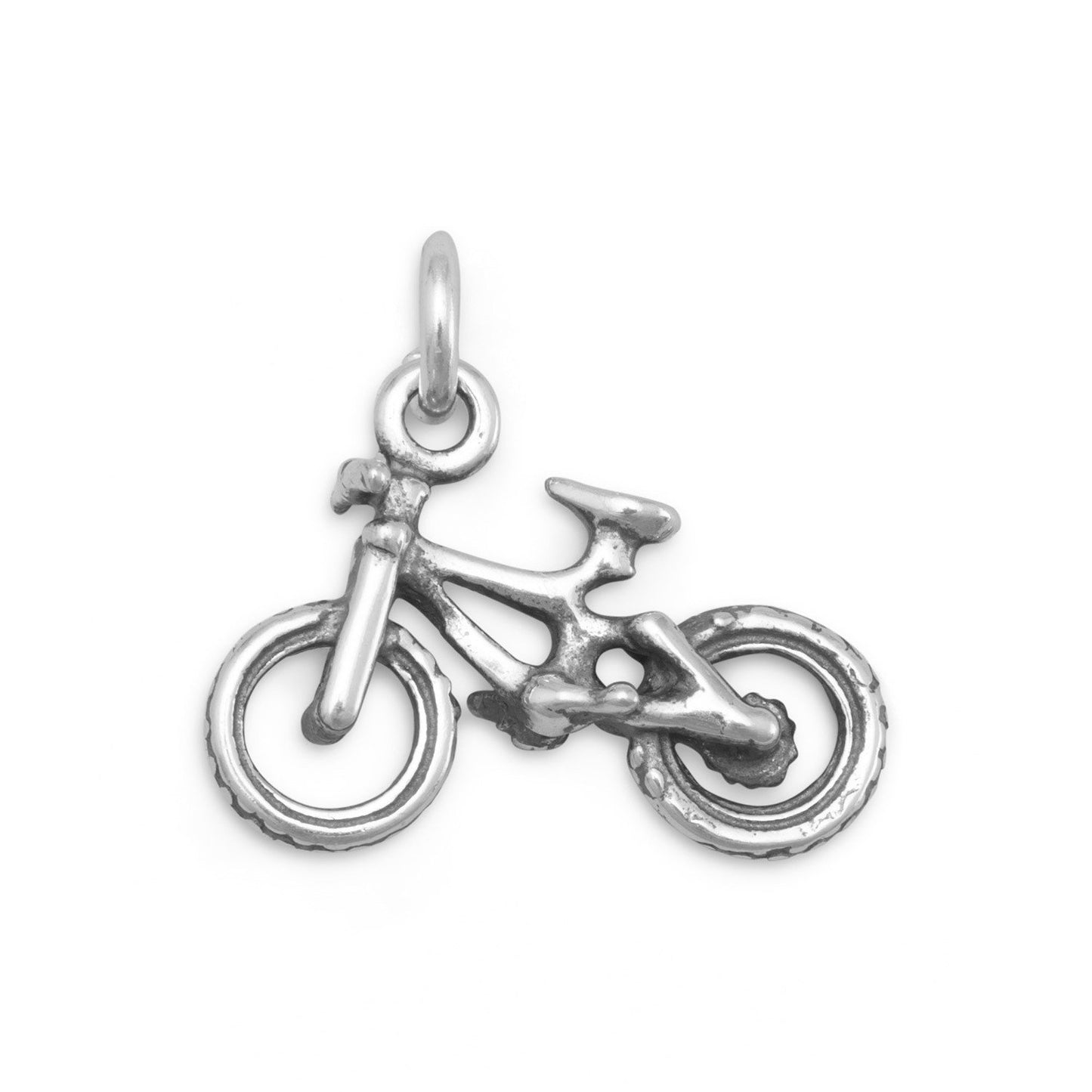 Authentic 925 Sterling Silver Bicycle Women's Charm for Bracelet or Necklace