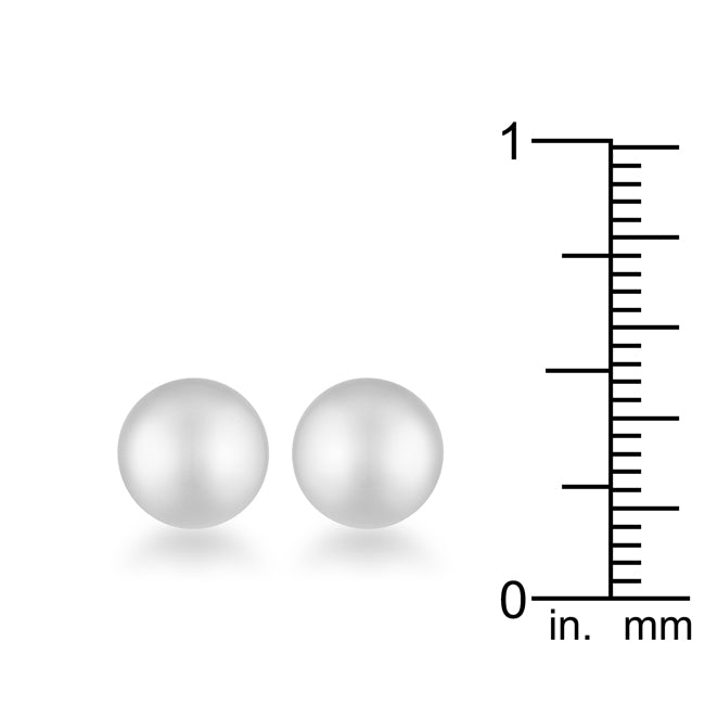 Stainless Steel 8mm Sphere Earring Studs