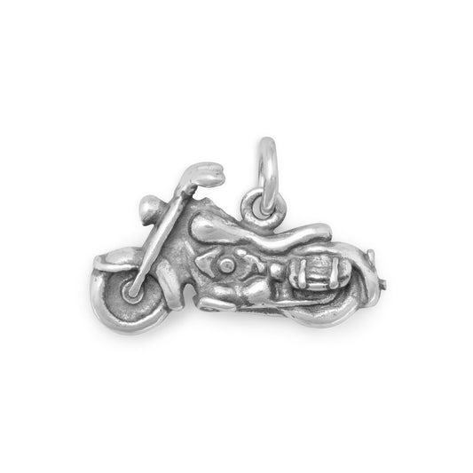 Authentic 925 Sterling Silver Motorcycle Women's Charm for Bracelet or Necklace