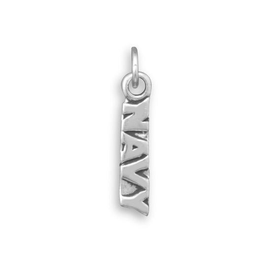 Authentic 925 Sterling Silver Navy Women's Charm for Bracelet or Necklace