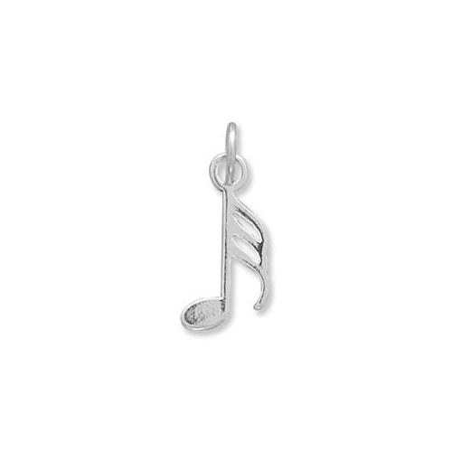 Sterling Silver 32nd Music Note Charm