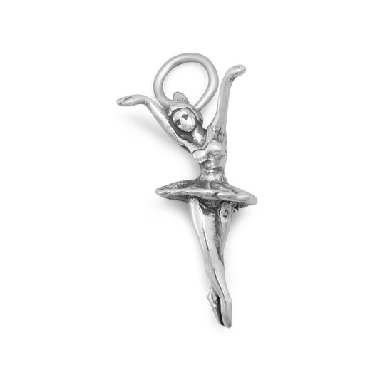 Authentic 925 Sterling Silver Ballerina Women's Charm for Charm Bracelet or Necklace