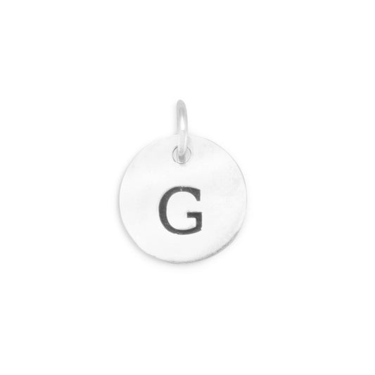 Authentic 925 Sterling Silver Oxidized Initial G Women's Charm for Bracelet or Necklace