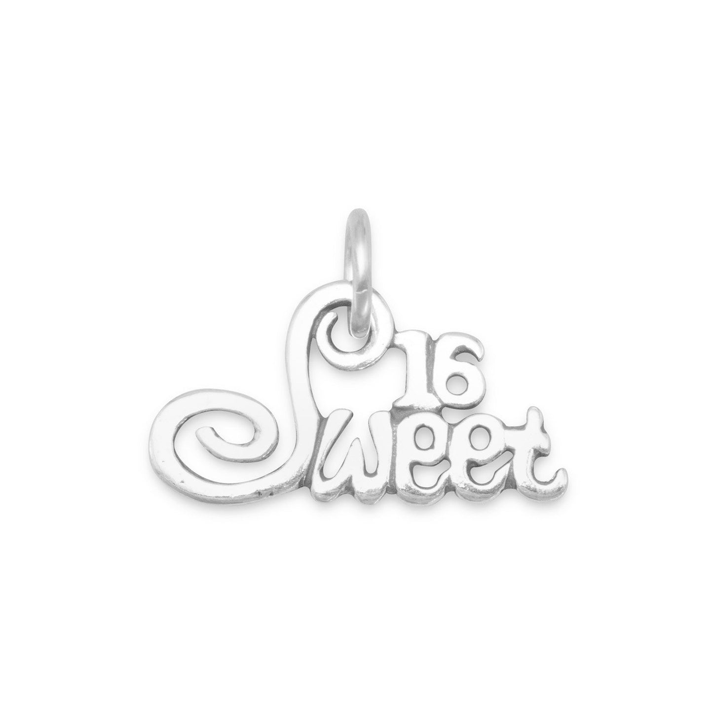 Authentic 925 Sterling Silver Sweet 16 Women's Charm for Bracelet or Necklace