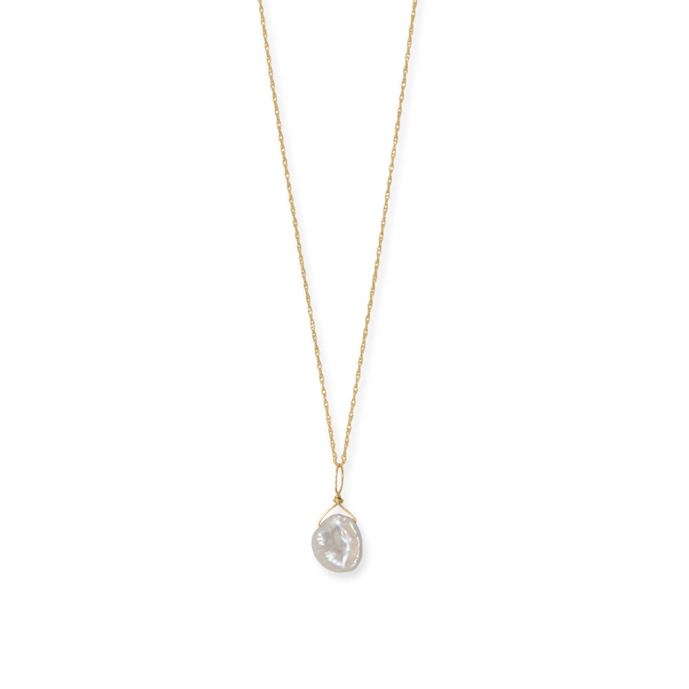 14k Yellow Gold Gemstone Birthstone 16" Necklace (January - December)