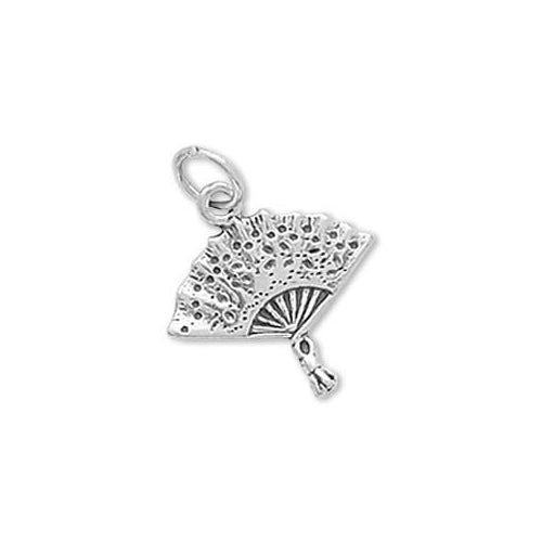 Sterling Silver Victorian Fan Charm