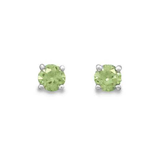 Sterling Silver August Birthstone Stud Earrings