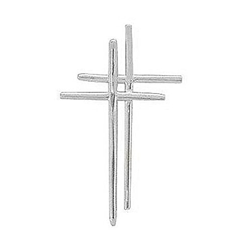 Sterling Silver .925 High Polish Double Cross Christian Religious Pendant