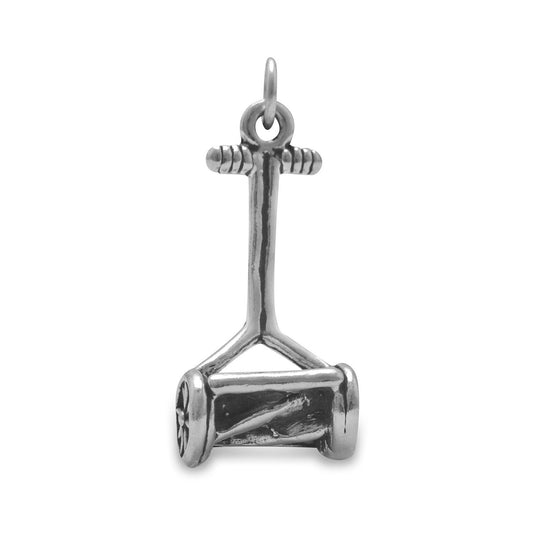 Sterling Silver Push Mower Charm