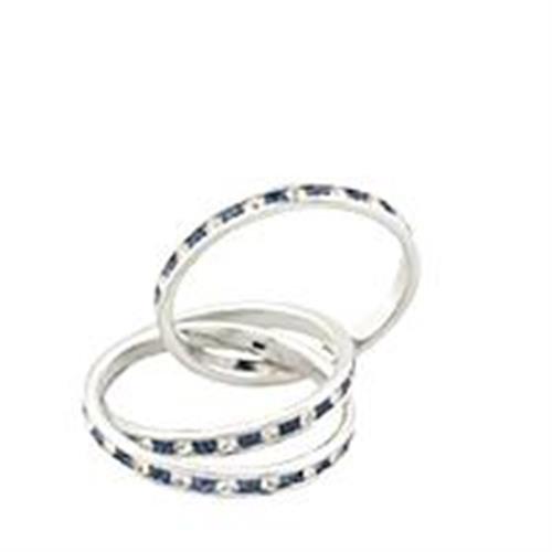 High Polished 925 Sterling Silver Ring with Top Grade Crystal  in Montana