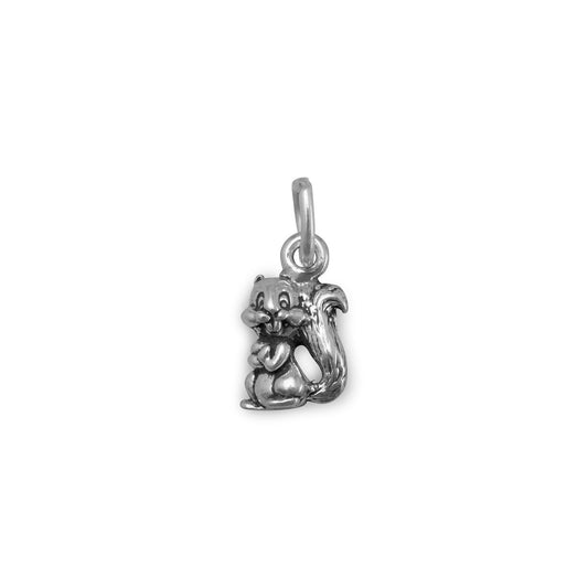 Sterling Silver Oxidized Chipmunk Charm